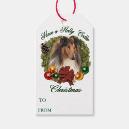 Etiquetas Para Regalos Rough Collie Navidades