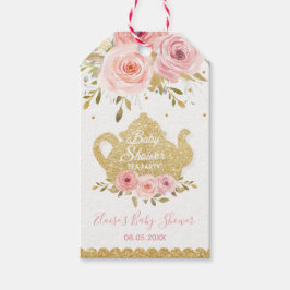 Etiquetas Para Regalos Rubor Fiesta de té floral rosa Baby Shower Favor