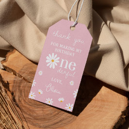 Etiquetas Para Regalos Rubor Pink Daisy Birthday