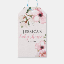 Etiquetas Para Regalos Rubor Pink Floral Baby Shower