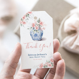 Etiquetas Para Regalos Rubor Pink Ginger Jar Baby Shower Gracias