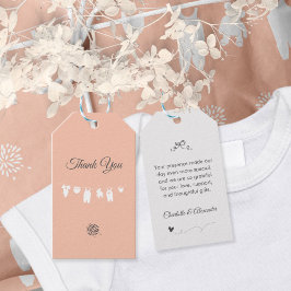 Etiquetas Para Regalos Rubor Pink Minimalista Baby Shower