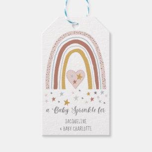Etiquetas Para Regalos Rubor Rainbow Modern Baby Girl Sprinkle Shower