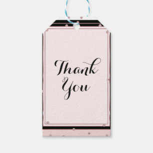 Etiquetas Para Regalos Rubor Rosa Negro Blanco y Oro Rosa Despedida de So