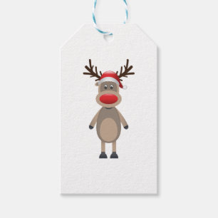 Etiquetas Para Regalos Rudolf el diseño lindo del navidad del reno