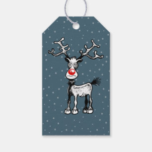 Etiquetas Para Regalos Rudolf el Reno tiene Ojos Locos