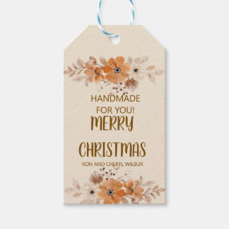 Etiquetas Para Regalos Rustic Boho Floral Christmas Gift Tags