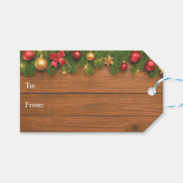 Etiquetas Para Regalos Rustic Christmas Gift Tag – Customizable Holiday