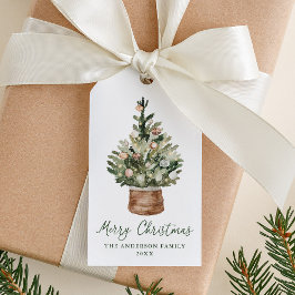 Etiquetas Para Regalos Rustic Christmas Tree Ornaments Neutral Holiday
