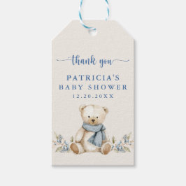 Etiquetas Para Regalos Rustic Cute Teddy Bear Thank You 