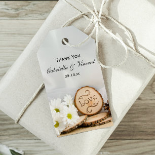Etiquetas Para Regalos Rustic Daisies Woodland Wedding Tags a favor de la