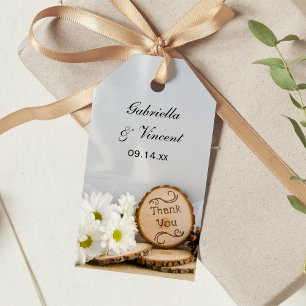 Etiquetas Para Regalos Rustic Daisy Woods Boda Gracias Por Favorecer Etiq