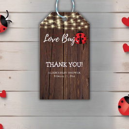 Etiquetas Para Regalos Rustic Love Bug Baby Shower