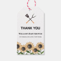 Rustic Modern BBQ Sunflower Baby Shower