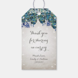 Etiquetas Para Regalos Rustic Peacock Navy Rustic Luxe