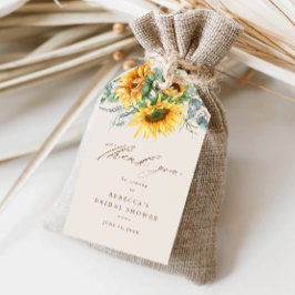 Etiquetas Para Regalos Rustic Sunflower Bridal Shower Gracias Por Favor