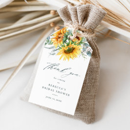 Etiquetas Para Regalos Rustic Sunflower Bridal Shower Gracias Por Favor