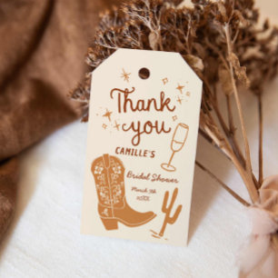 Etiquetas Para Regalos Rustic Western Baby Shower Gracias