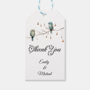 Etiquetas Para Regalos Rustic Woodland Love Birds Celebration