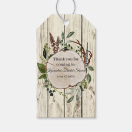 Etiquetas Para Regalos Rústico Boho Greenery Bridal Shower Gracias