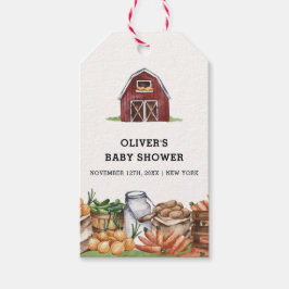 Etiquetas Para Regalos Rústico País de origen local Veggie Baby Shower
