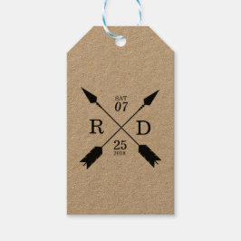 Etiquetas Para Regalos Rústico y bohemio | Flecha cruzada | Boda personal