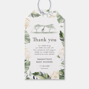 Etiquetas Para Regalos Safari Animal Baby Shower Giraffe Gracias