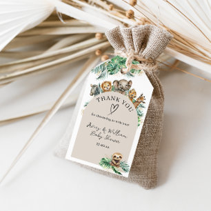 Etiquetas Para Regalos Safari Animal Jungle Baby Shower moderno