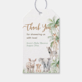 Etiquetas Para Regalos Safari Animal Wild One Baby Shower