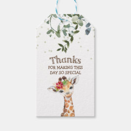 Etiquetas Para Regalos Safari Jungle Giraffe Gracias A Favor