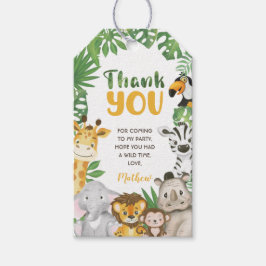 Etiquetas Para Regalos Safari Salvaje uno o dos Favor de Cumpleaños Salva