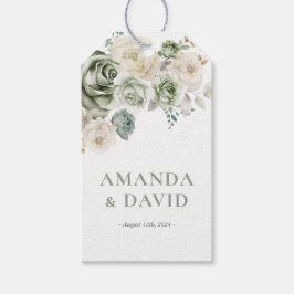 Etiquetas Para Regalos Sage Green Botanical Elegant Wedding