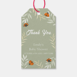 Etiquetas Para Regalos Sage Green Fall Ladybug GreenerenerenBaby Shower