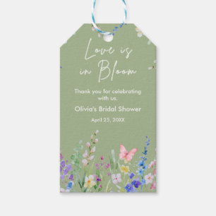 Etiquetas Para Regalos Sage Green Love is in Bloom Despedida de Soltera