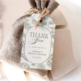 Etiquetas Para Regalos Sage Hydrangea Baby Shower Vintage Nupcial