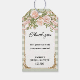 Etiquetas Para Regalos Sage Vintage Blush Floral Bridal Shower