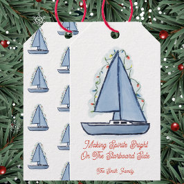 Etiquetas Para Regalos Sailboat Christmas Card