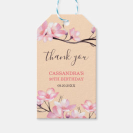 Etiquetas Para Regalos Sakura Rubor Pink Cherry Blossom Cumpleaños