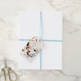 Etiquetas Para Regalos Salpicadura de pintura