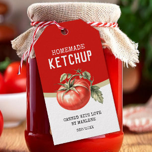 Etiquetas Para Regalos Salsa de tomate casera con tomate rojo