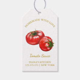 Etiquetas Para Regalos Salsa de tomate casera simple Hang Tag l White