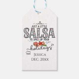 Etiquetas Para Regalos Salsa Spice Up Your Holidays Floral Red