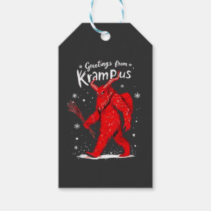 Etiquetas Para Regalos Saludo de Krampus Navidad Navidad