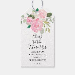 Etiquetas Para Regalos Saludos al futuro Sra. Bridal ducha champagne