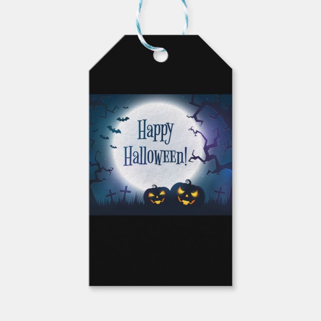 Etiquetas Para Regalos Saludos de Halloween (Anverso)
