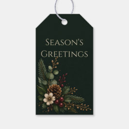 Etiquetas Para Regalos Saludos de Temporada Sin Tiempo Siempre Verde Medi
