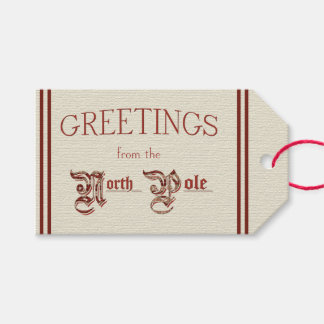 Etiquetas Para Regalos Saludos desde el Polo Norte