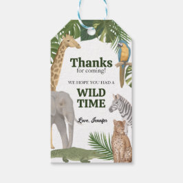 Etiquetas Para Regalos Salvaje Un Safari Tropic Cumpleaños Gracias Etique