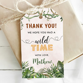 Etiquetas Para Regalos Salvaje Un Safari Tropical Primer Cumpleaños