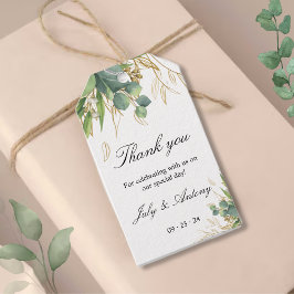 Etiquetas Para Regalos Salvajes hojas verdes gracias por favorecer etique